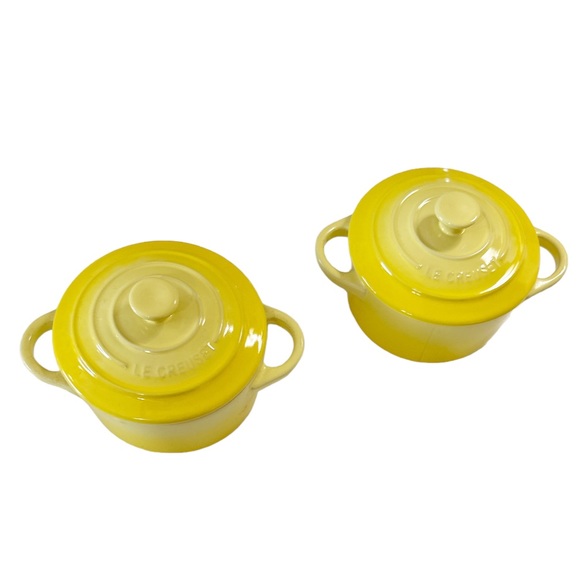 NEW HTF Le Creuset SOLEIL Mini Cocotte Set/2 - Picture 3 of 7